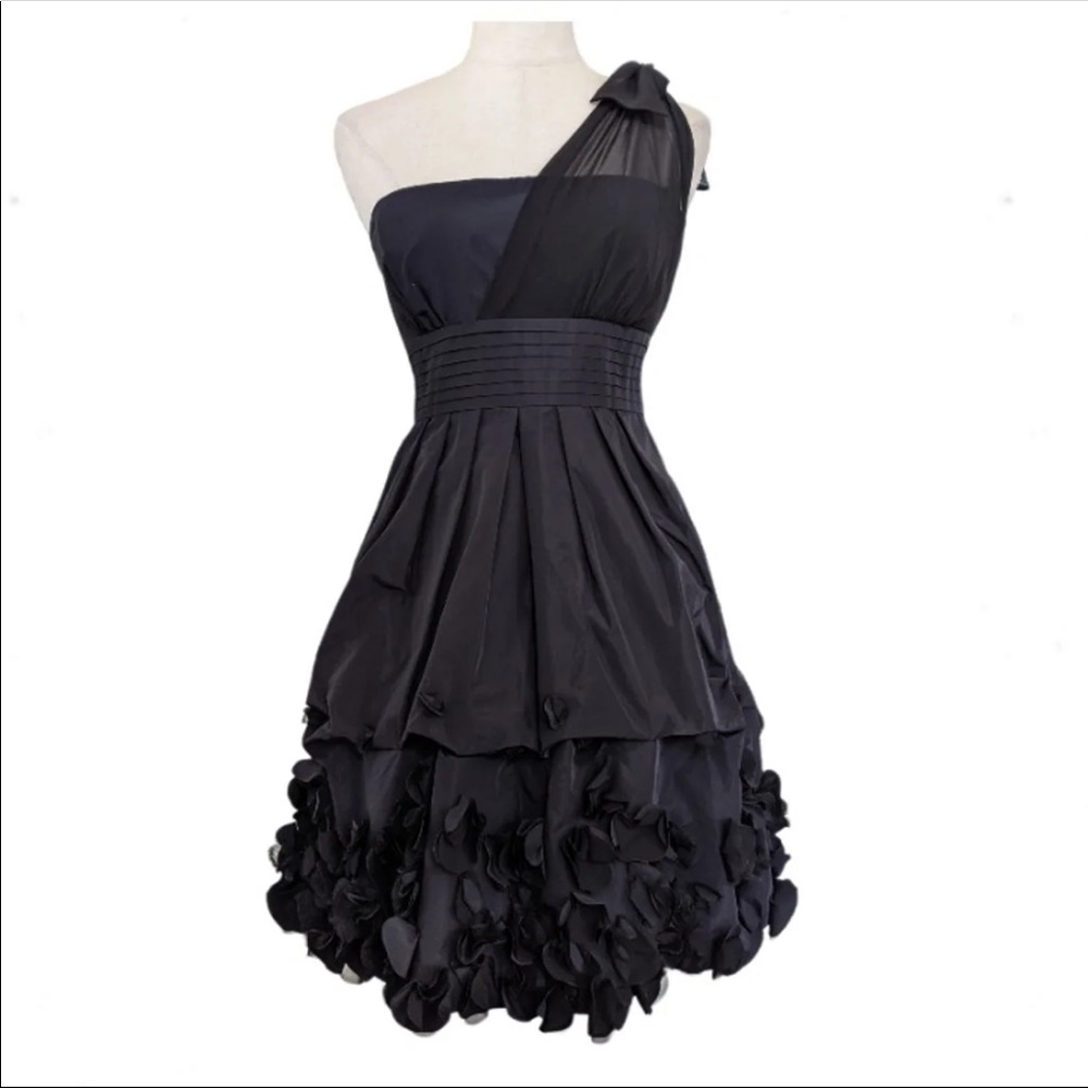 NWT BCBGMAXAZRIA Liv One Shoulder Cocktail LBD 0 - Picture 5 of 12